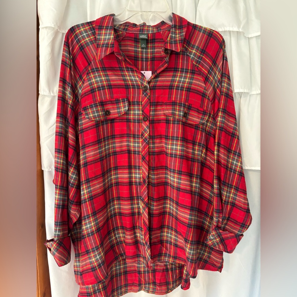Wild Fable Red Plaid Shirt